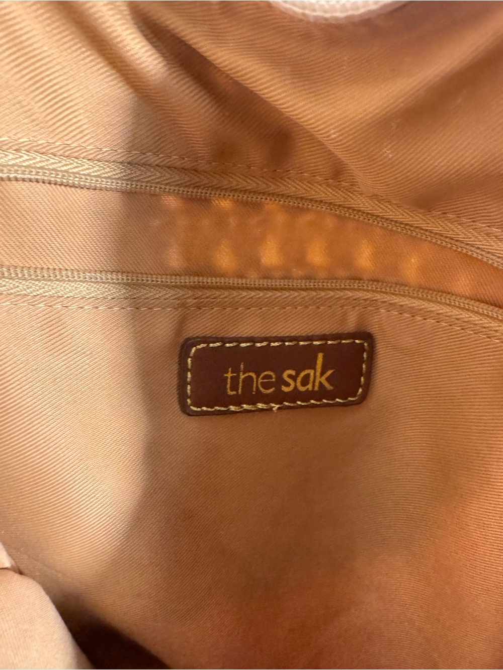The Sak Neutral Striped Crochet Shoulder Tote Bag - Picture 7 of 7